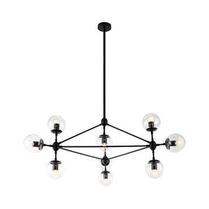 Open Design OR80094 - BAO csillár rúddal 10xE27/8W/230V, fekete OR80094 kép
