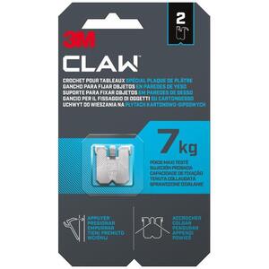 3M™ CLAW™ Kézzel benyomható akasztó gipszkartonhoz, 2 db, 7 kg teherbírás kép