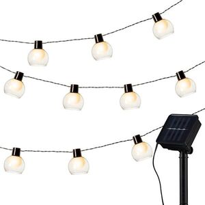 Aca Lighting napelemes LED fényfüzér, poharak, 11 LED, 2, 3 + 0, 5 m, meleg fehér, IP44 kép