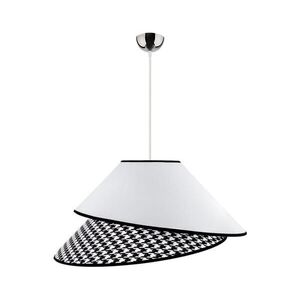 - Csillár zsinóron COCO 1xE27/40W/230V átm. 50 cm fehér/fekete 8848 kép