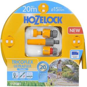 HOZELOCK kerti tömlő 20 m, Tricoflex Ultraflex 15 mm, tartozékokkal kép