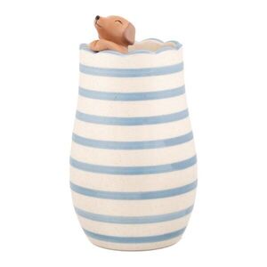 Fehér dolomit váza (magasság 18, 5 cm) Peeking Sausage Dog – Sass & Belle kép