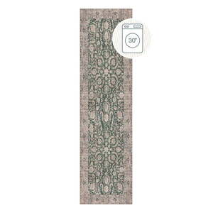 Zöld mosható futószőnyeg 60x230 cm Beau Floral – Flair Rugs kép