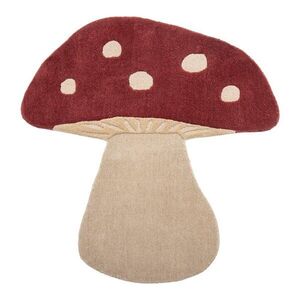 Piros gyapjú gyerek szőnyeg 85x90 cm Mushroom – Bloomingville Mini kép