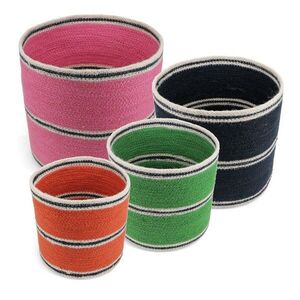 Juta tárolókosár szett 4 db-os ø 27x26 cm – Rex London kép