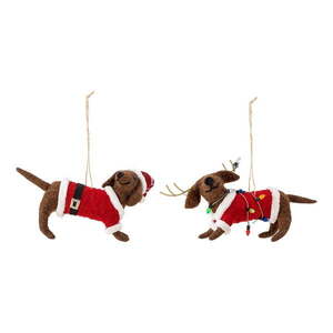 Gyapjú karácsonyfadísz készlet 2 db-os, 12 cm Monty – Bloomingville kép