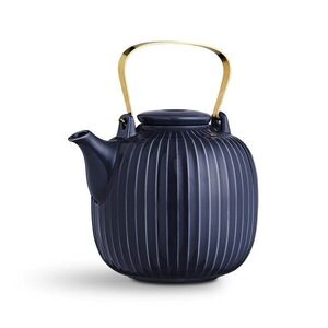 Hammershoi sötétkék porcelán teáskanna, 1, 2 l - Kähler Design kép