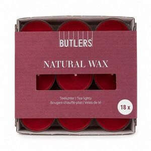 NATURAL WAX mécses 18db, sötétpiros kép