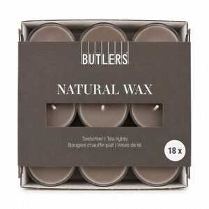 NATURAL WAX mécses 18db szürkésbarna kép