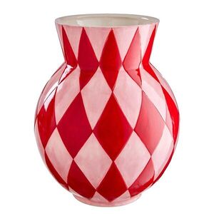 HOLY MOLY kerámia váza 30 cm, pink/piros kép
