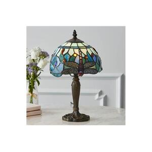 Endon 64088 - Asztali lámpa Tiffany DRAGONFLY 1xE14/7W/230V Ø 20 cm 64088 kép