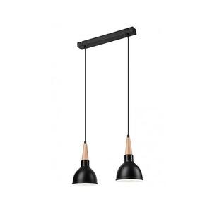 Lamkur Csillár zsinóron FRANCESCA 2xE27/60W/230V fekete LM-2.106 BLACK kép