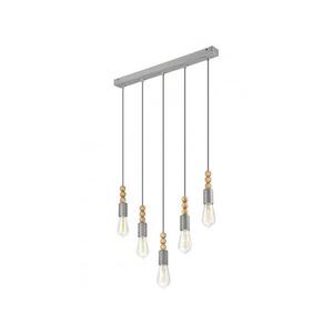Lamkur Simon függeszték 5xE27/60W/230V szürke, kábellel LM-5.108 SILVER kép