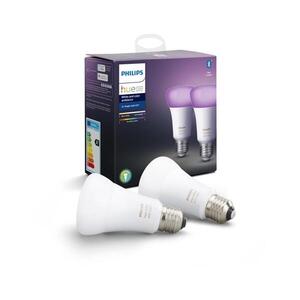KÉSZLET 2x LED Szabályozható izzó Philips Hue WHITE AND COLOR AMBIANCE E27/9W/230V 2000-6500K 871869967328400 kép