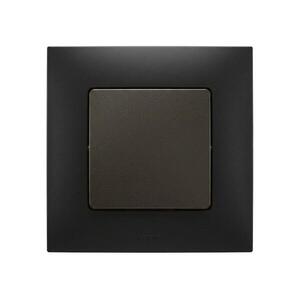Legrand - Egypólusú kapcsoló 1-es kerettel NILOE fekete LR0012+LR0006 kép
