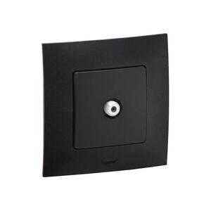 Legrand - TV aljzat NILOE kerettel, fekete LR0012+LR0011 kép