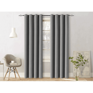 Világosszürke OXFORD függöny 140x270 cm Felfüggesztés: Hullámos sínszalag kép