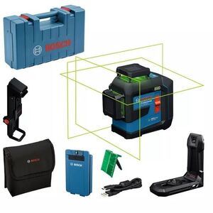 BOSCH Professional GLL 80-33 G akkumulátoros keresztlézer, LB 10 tartó, lemez, 0.601.065.501 (1× 3 Ah) kép