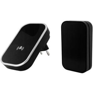 Verk 27794 vezeték nélküli csengő, IP68, 1× vevőegység, 1× nyomógomb, 130 m, fekete kép
