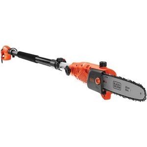 BLACK+DECKER Elektrická teleskopická řetězová pila 25 cm 800 W dosah 1, 84–2, 70 m otočná hlava kép