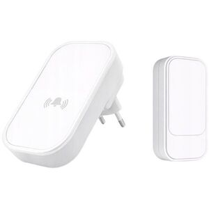 Verk 27794 vezeték nélküli csengő, IP68, 1× vevőegység, 1× nyomógomb, 130 m, fehér kép
