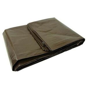 GEKO Vízhatlan takaróponyva, PP/PE, extra erős, 200 g/m2, barna, 4×6 m kép