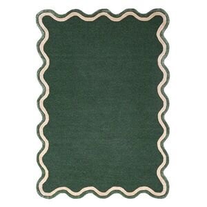 Sötétzöld kézi szövésű gyapjúkeverék szőnyeg 200x290 cm Rivo Wool – Flair Rugs kép