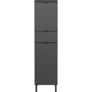 Antracitszürke magas-keskeny fürdőszoba szekrény 30x120 cm Arcena – Germania kép