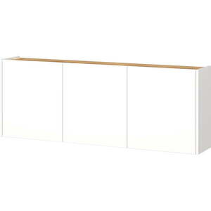 Fehér függő szekrény tölgyfa dekorral 138x52x25 cm Libbiano – Germania kép