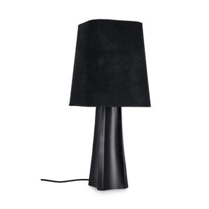 Fekete fém asztali lámpa textil búrával (magasság 61 cm) Tripura – Bizzotto kép