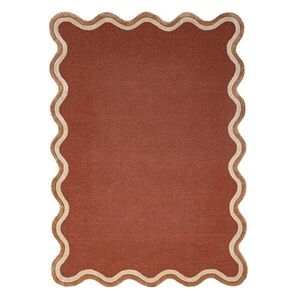 Terrakotta színű kézi szövésű gyapjúkeverék szőnyeg 200x290 cm Rivo Wool – Flair Rugs kép