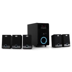 Auna 5.1-J, 95W RMS, multimédiás surround hangfalrendszer, AUX aktív hangfalak , fekete kép