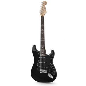 Chord CAL63 elektromos gitár, fekete, 6 húros, éger/jávorfa kép