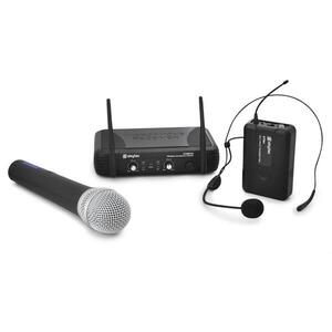 Skytec STWM722 vezeték nélküli mikrofon szett, UHF kézi mik kép