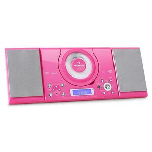 Auna MC-120, sztereó rendszer, MP3 CD lejátszó, USB, rózsaszín kép