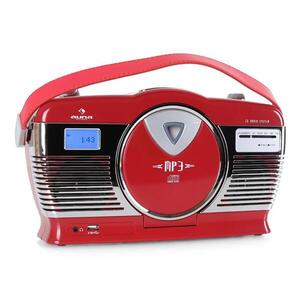 Retró rádió Auna RCD-70, FM, USB, CD, elem kép