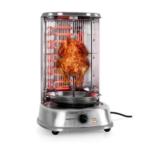 OneConcept Kebap Master vertikális grill 2000W rozsdamentes acél, nyárs készlettel kép