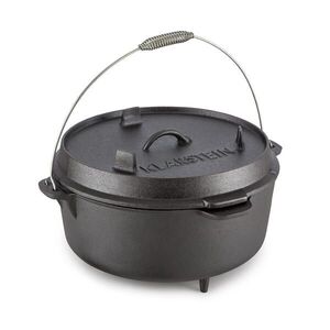Klarstein Hotrod 145, öntöttvas edény, barbecue edény, 11, 4 l, öntöttvas, fekete kép