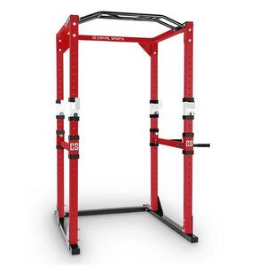 Capital Sports Tremendour, edző állvány, Power Rack otthoni edzéshez, acél, piros/fehér kép