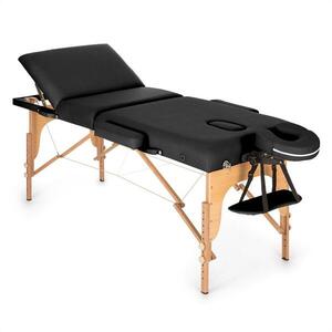 KLARFIT MT 500, masszázságy, 210 cm, 200 kg, összecsukható, finom felület, táska, fekete kép