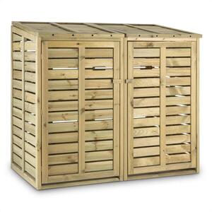 Waldbeck Ordnungshüter 2T, doboz szemétkosarakra, 145 x 130 x 87 cm (szxmxm), 2 kosár, FSC – boróka kép
