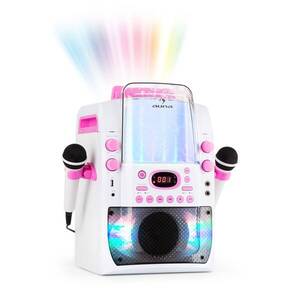 Auna Kara Liquida BT karaoke készülék, fény-show, szökőkút, bluetooth, fehér/rózsaszín kép