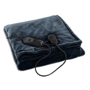 Klarstein Dr. Watson XL, melegítő takaró, 120 W, 180 x 130 cm, mosható, mikroplüss, antracit kép