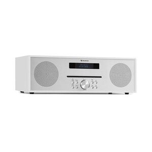 Auna Silver Star CD-FM, rádió, 2 x 20 W max., CD lejátszó, FM, BT, Alu, fehér kép