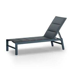 Blumfeldt Renazzo Lounge, kerti fekvőszék, 70/30 PVC/PE, alumínum, 6 szint, antracit 6 kép