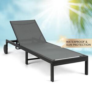 Blumfeldt Lucca Lounger, kerti nyugágy, alumínium, 4 szintes kép