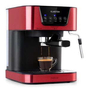 Klarstein Arabica, eszpresszó kávéfőző, 1050 W, 15 bar, 1, 5 l, érintős vezérlőpanel, rozsdamentes acél kép