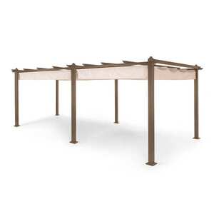 Blumfeldt Pantheon Rust, pergola, négyzet alakú alumínium cső, 3 × 6 m, 4 sarokoszlop, vízálló kép