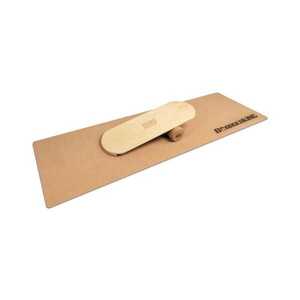 BoarderKING Indoorboard Classic, egyensúlyozó deszka, alátét, henger, fa / parafa, piros kép