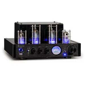 Auna Amp VT csöves erősítő, HiFi erősítő, 2x35W RMS, BT, Opt./Coax./AUX-In kép